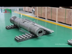 65-132 conical twin screw and barrel for PVC pipe Granulation