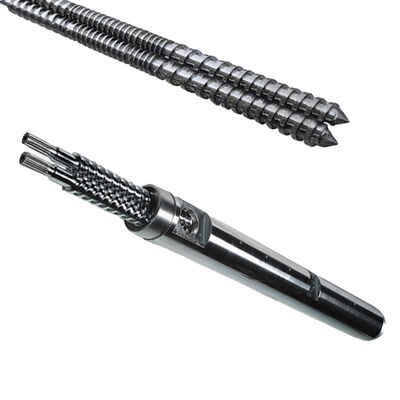 Parallel Twin Screw and Barrel 45mm-220mm with Ra 0.4μm-0.6μm Surface Roughness