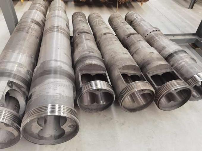 Professional 80 156 Conical Twin Screw and Barrel sjsz 65 /132 for extruder machine 2